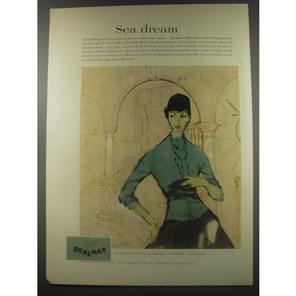 1956 Braemar Sweater Ad - Sea Dream