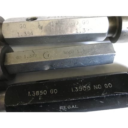 lot 3 THE PIPE MACHINERY GO NO GO PLUG GAGE 1.384 1.390 1.3850 1.3900 1.372,AD