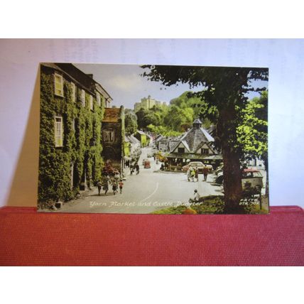 YARN MARKET and CASTLE, DUNSTER, SOMERSET unused vintage postcard by F. Frith =