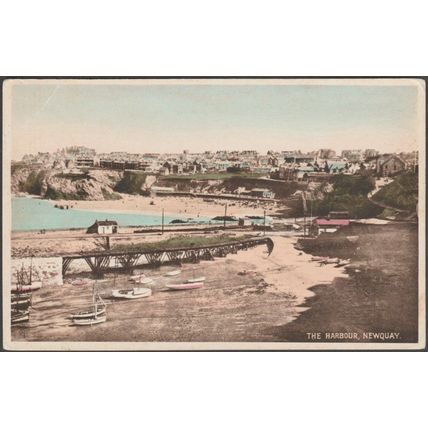 The Harbour, Newquay, Cornwall, c.1940 - Postcard