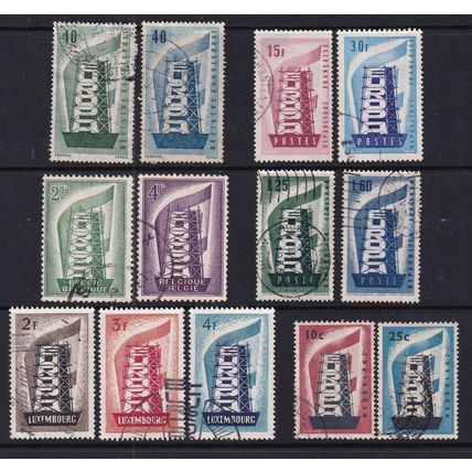 Europa Collection 1956 Complete Year Used - Europa/CEPT (G-309 (1))