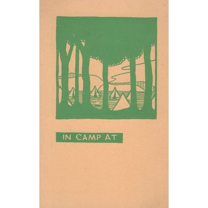 Camp Camping Site Tents Boy Scouts Girl Guides Old Greetings Postcard