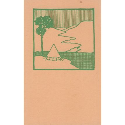 Scouting Tent at Mountain River Boy Scouts Girl Guides Old Greetings Postcard