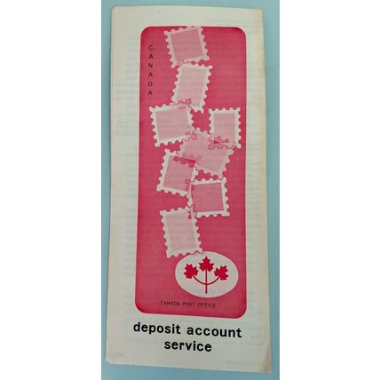 Canadian Post Office deposit account leaflet late 1960s
