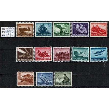 Los H23039: Deutsches Reich Mi. 873/85 y **