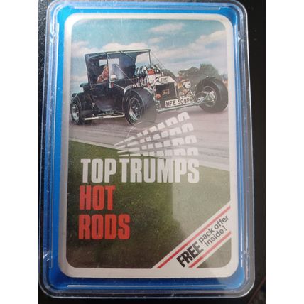 1970S VINTAGE TOP TRUMPS GAME " TOP TRUMPS HOT RODS " 32 CARDS +3