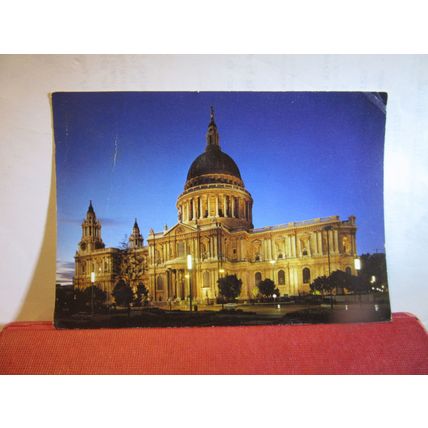 ST. PAUL'S CATHEDRAL LONDON . used postcard. 1974 postmark =