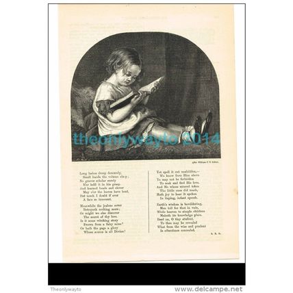SMALL HANDS, ILLUSTRATED POETRY, BOOK ILLUSTRATION/PRINT 1879