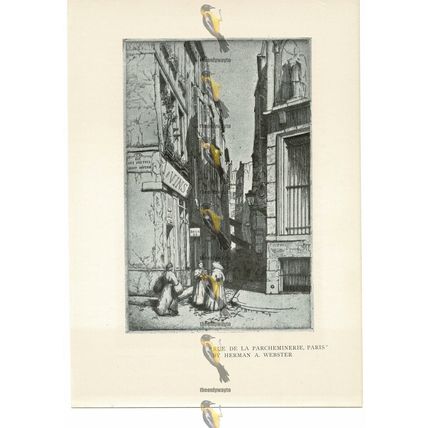 Rue de la Parcheminerie, Paris, Herman Webster, Book Illustration, c1910