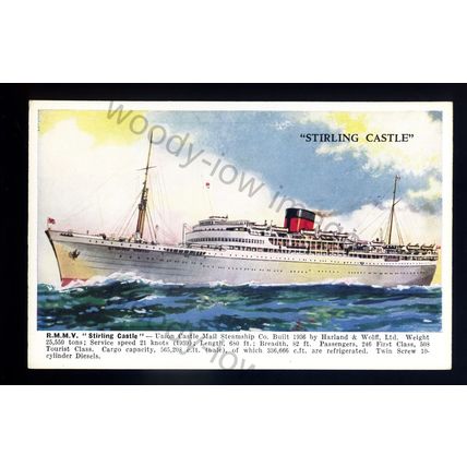 LS3089 - Union Castle Liner - Stirling Castle - Artist - U/K - postcard