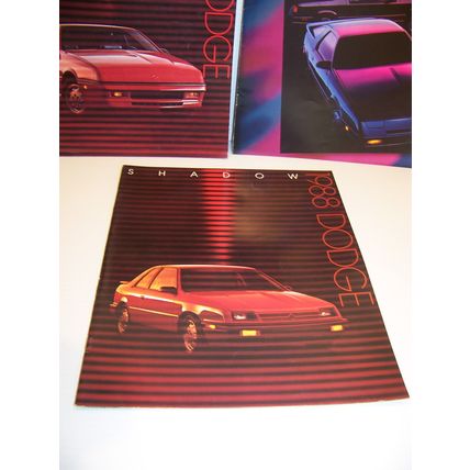 1988 DODGE SHADOW & 1988 1989 DAYTONA SALES BROCHURES (3)