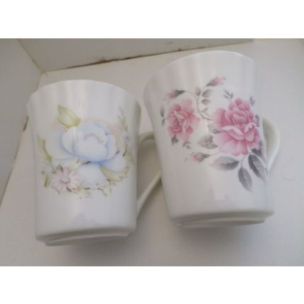 2 - Flora Design - Fine Bone China - Mugs/Cups/Beakers - Black Crown Mark