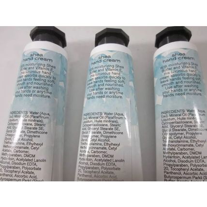 3 Bath & Body Works Moisturize Hand Cream 1 oz shea vit e Fragrance Free