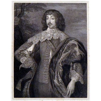 WILLIAM VILLIERS, VISCOUNT GRANDISON 1815 Anthony van Dyck - Picart ENGRAVING