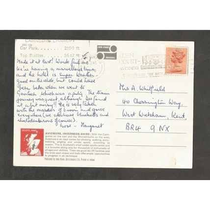 Postcard Scotland Aviemore John Hinde 2SC134 Sking