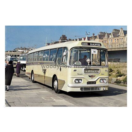 ptc9036 - Yelloway Bus Reg.4639 DK, at Coach Rally, Blackpool c1963 - print 6x4