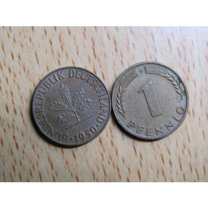 1950f 1 pfennig Germany Coin