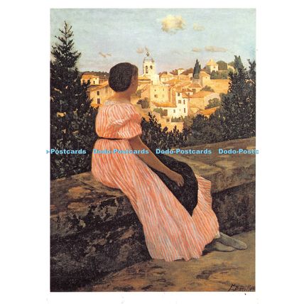 D022808 Musee dOrsay. Frederic Bazille. 1841 1870. The Pink dress or view of Cas