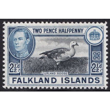 Falkland Islands KGVI 1938-50 2 1/2d Black Blue Goose SG152 Mint MH