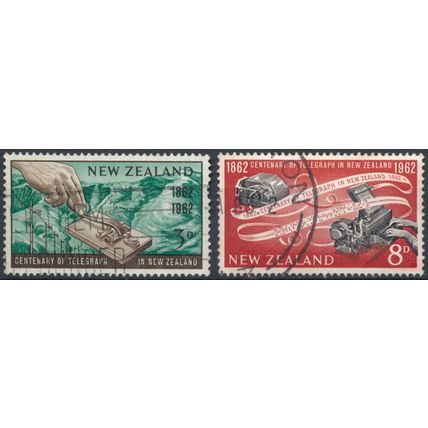 Telegraph Centenary - New Zealand 1962 - F H - SG 810/11