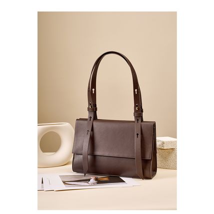 Women Crossbody Bags Genuine Leather Shoulder Handbags Brown