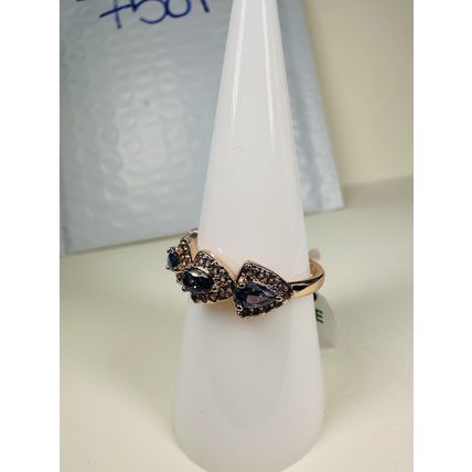 NWT Bomb Party Sz8 BP Ring Fashion Jewelry RBP Purple Clusters Rose Gold Pl