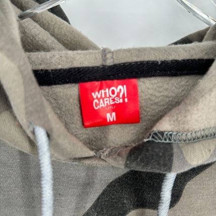 Who Cares Supply Company Camo Hoodie Sweatshirt Size M Drawstring Kangaroo