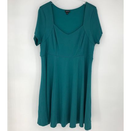 Torrid Aqua Skater Dress Plus Women's Size 3 Pre-Owned Good Condition