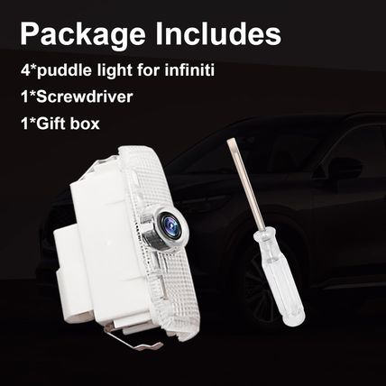 4PCS No Fade Car Door Light Logo Compatible for Infiniti, RCBDCYGJ Ultra-Bright
