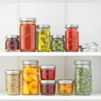 Joyjolt 8 Oz Mason Jars with Lids, Labels and Measures! 6-Pack Regular Mouth Mas