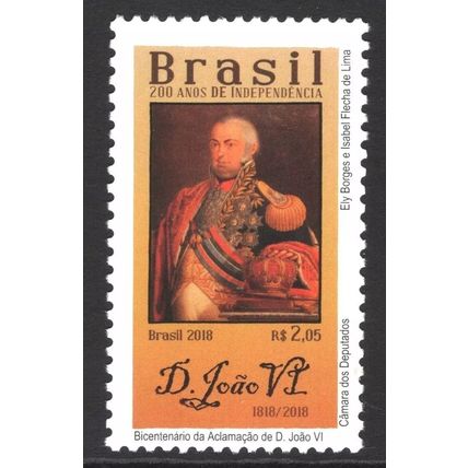 BRAZIL 2018: BICENTENARY OF JOHN VI's ACCLAMATION - 2.05Rs MNH (G16)