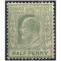 Bahamas 1906 SG71 1/2d Pale Green Mounted.Mint