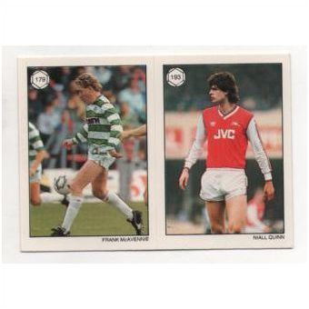 Topps Saint n Greavsie double sticker card #179 Frank McAvennie #193 Niall Quinn