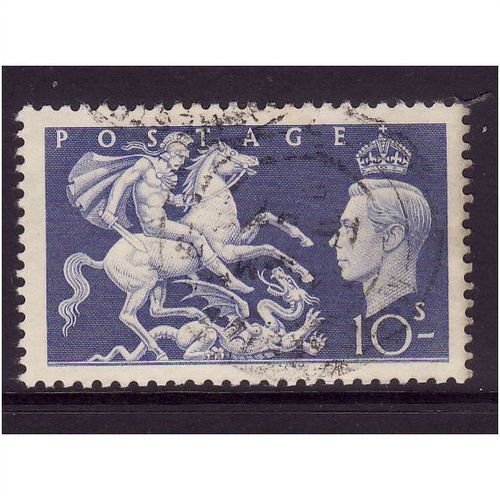 GREAT BRITAIN 1951 10s ULTRAMARINE SG511 FINE USED #6