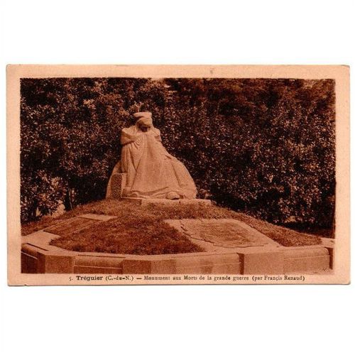 Old French postcard Tréguier C Du N Monument for the dead of the Great War
