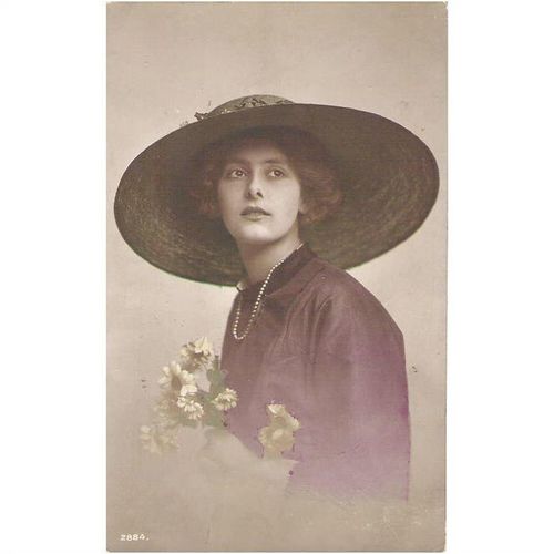 CARTE POSTALE - MODE - FEMME A CHAPEAU - REF 79