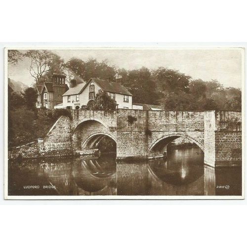 NICE PRINTED POSTCARD OF LUDFORD BRIDGE LUDLOW SHROPSHIRE (204)