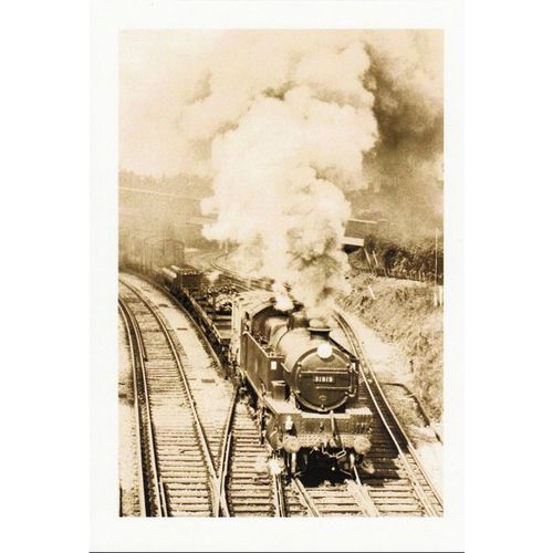 Sepia Railway Postcard SR W 31919 Maunsell Southern 2-6-4T Loco