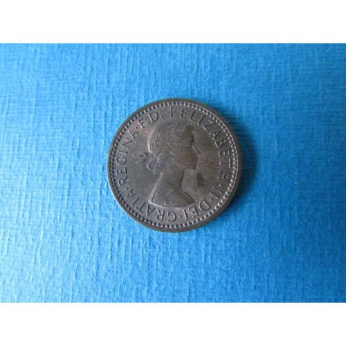 1955 QUEEN ELIZABETH II ONE FARTHING FREE POST. AG