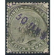 India 1886 SG96 4a Slate-Green Fine Used ....