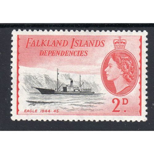 Falkland Islands Dep SgG29 1953 2d Black & Red Mounted Mint (G45)