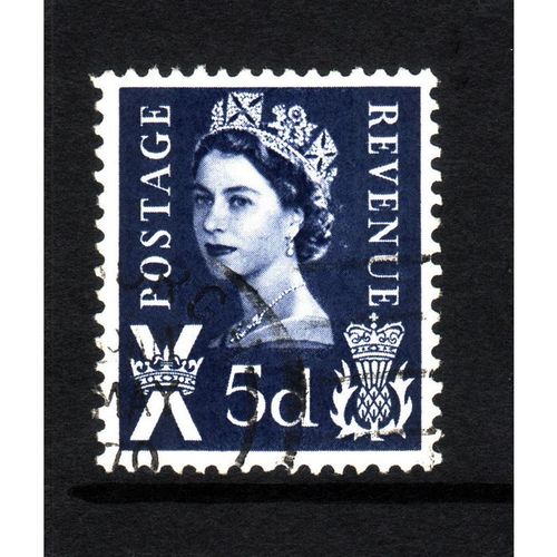 GREAT BRITAIN SCOTLAND 1968 SG S11 5d ROYAL BLUE FINE USED#