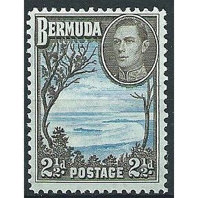 Bermuda 1941 SG113a 2 1/2d Light Blue & Sepia Mounted Mint ... .