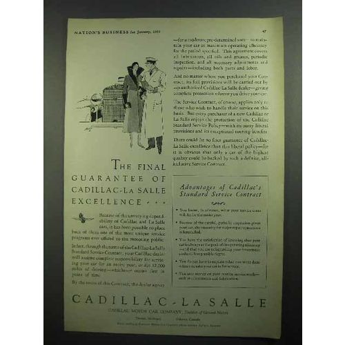 1931 Cadillac - La Salle Car Ad - Excellence