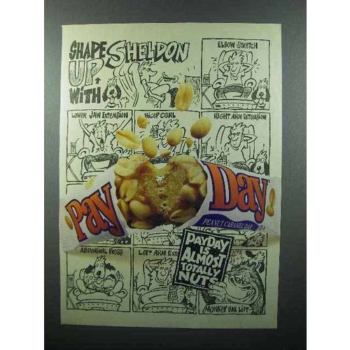 1994 Payday Candy Bar Ad - Shape Sheldon Up