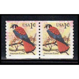 Used 3044 1c American Kestrel Very Fine Pair PA1854