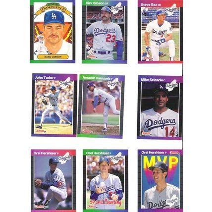 1989 Donruss baseball Los Angeles Dodgers team set 30 cards- 3 Hershiser