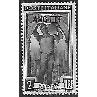Mi 122: 2 L. black-brown Definitive Stamp: The New Italy at Work
