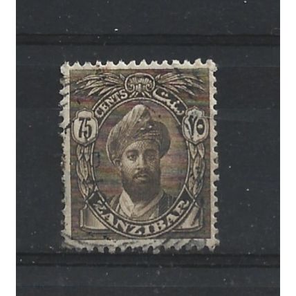 Zanzibar.SG309 75c Sultan Khalifa bin Harub (Sepia).Fine Used.Jul24