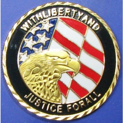 Remember 9/11. Challenge Coin. 1.50" Gold Tone. 80b.